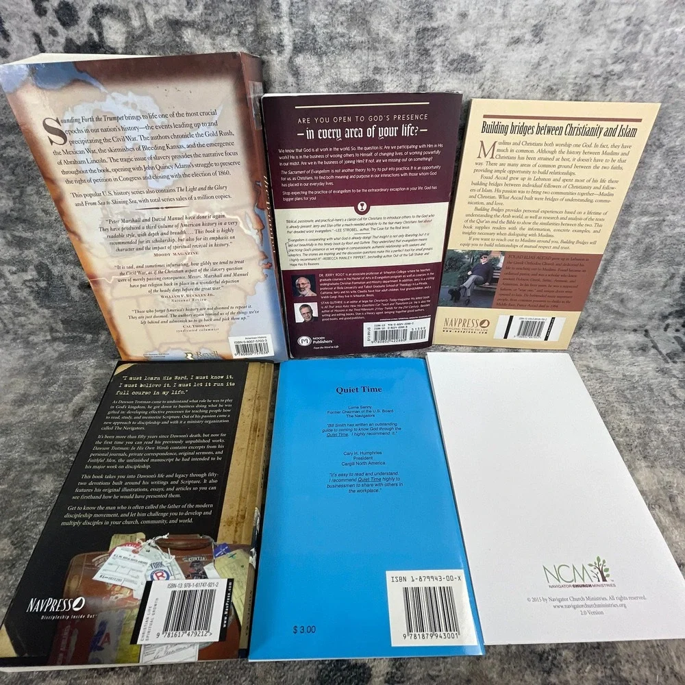 Christian Book Lot 6 pk Sounding Forth Trumpet Building Bridges Evangelism